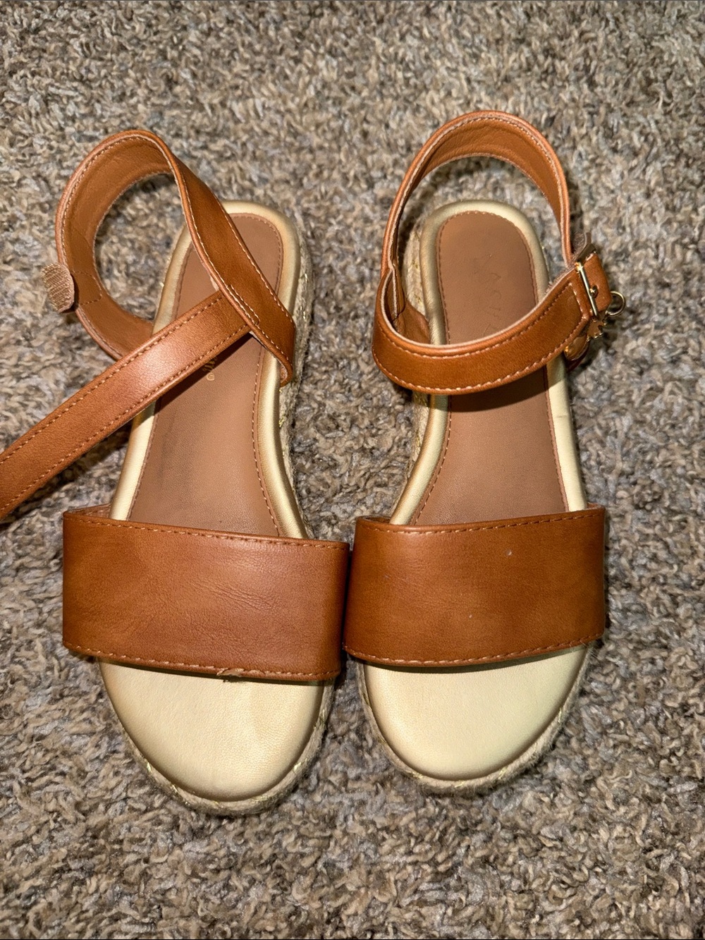Self Esteem Girls' Brown Ankle-Strap Sandals